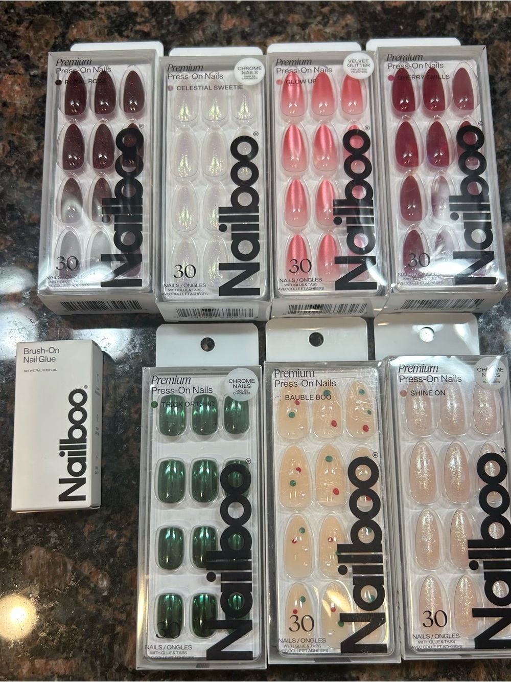Nailboo Press-On Nails Set - Multi Color Variety Pack